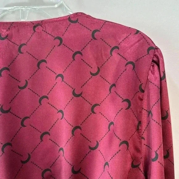 Meraki Juniors Long Sleeve Deep Plunge Neck Blouse - Size S - Picture 10 of 12